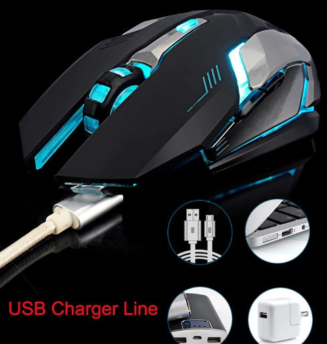 Rechargeable X7 Wireless Silent LED Gaming Mouse