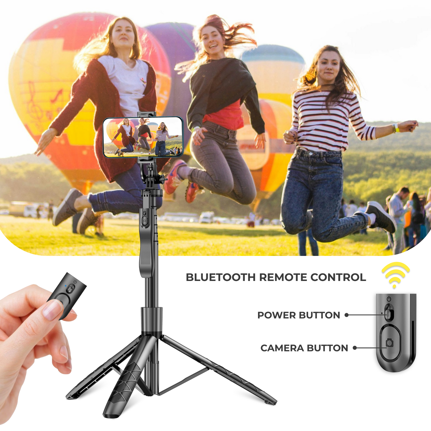 3-in-1 LED Tripod and Selfie Stick with Remote