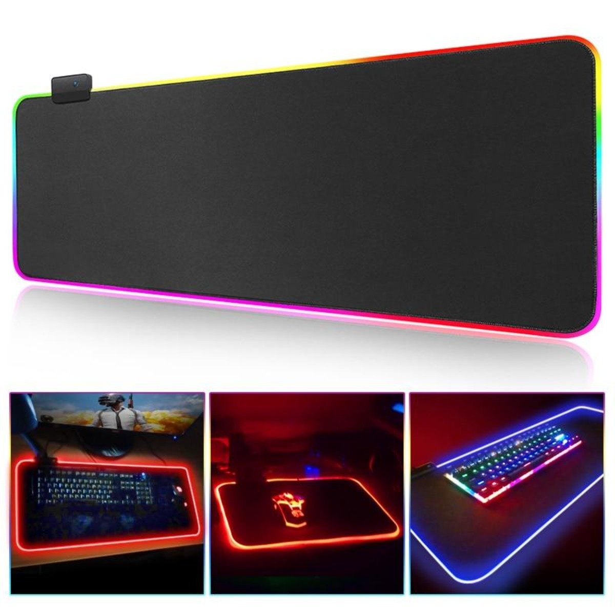Ninja Dragons 1-Touch Light-Up RGB Gaming Mouse Pad