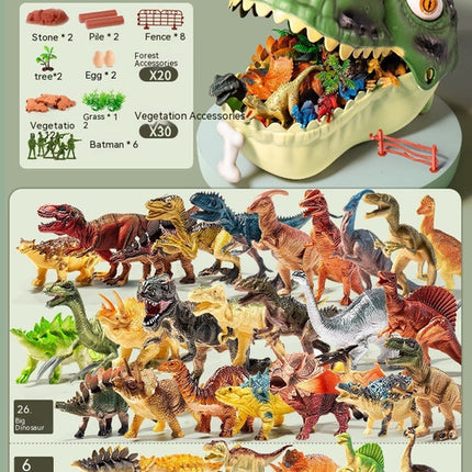 Dinosaur Adventure Playset with Tyrannosaurus Rex Storage Box – 46 to 94 Pieces