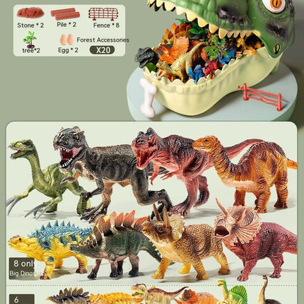 Dinosaur Adventure Playset with Tyrannosaurus Rex Storage Box – 46 to 94 Pieces