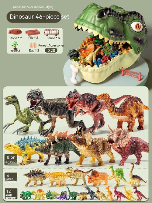 Dinosaur Adventure Playset with Tyrannosaurus Rex Storage Box – 46 to 94 Pieces
