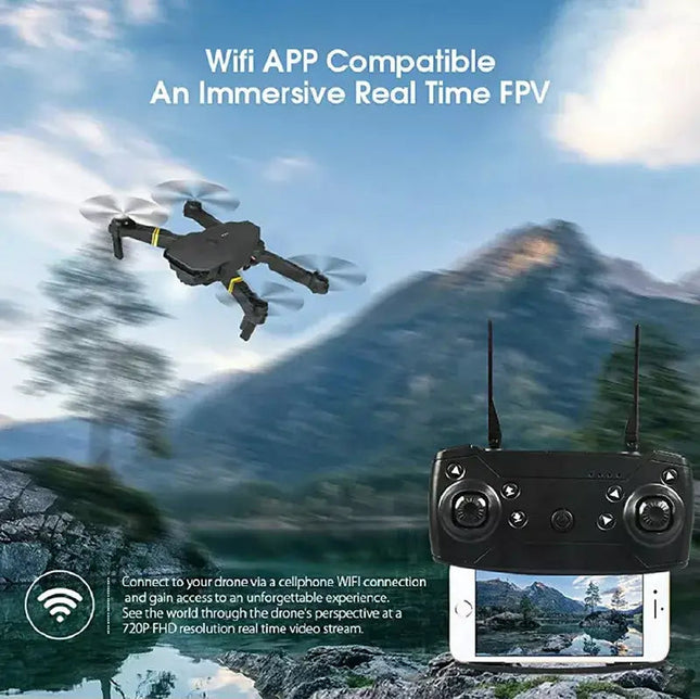 4K HD Dual Camera RC FPV WiFi Portable Wide Angle Quadcopter