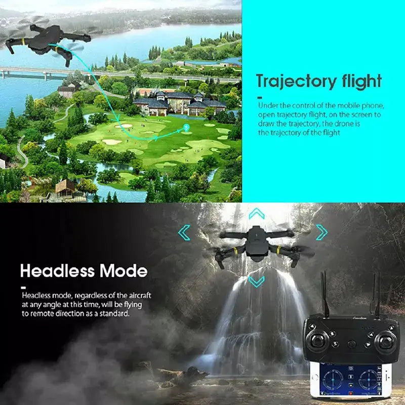 4K HD Dual Camera RC FPV WiFi Portable Wide Angle Quadcopter