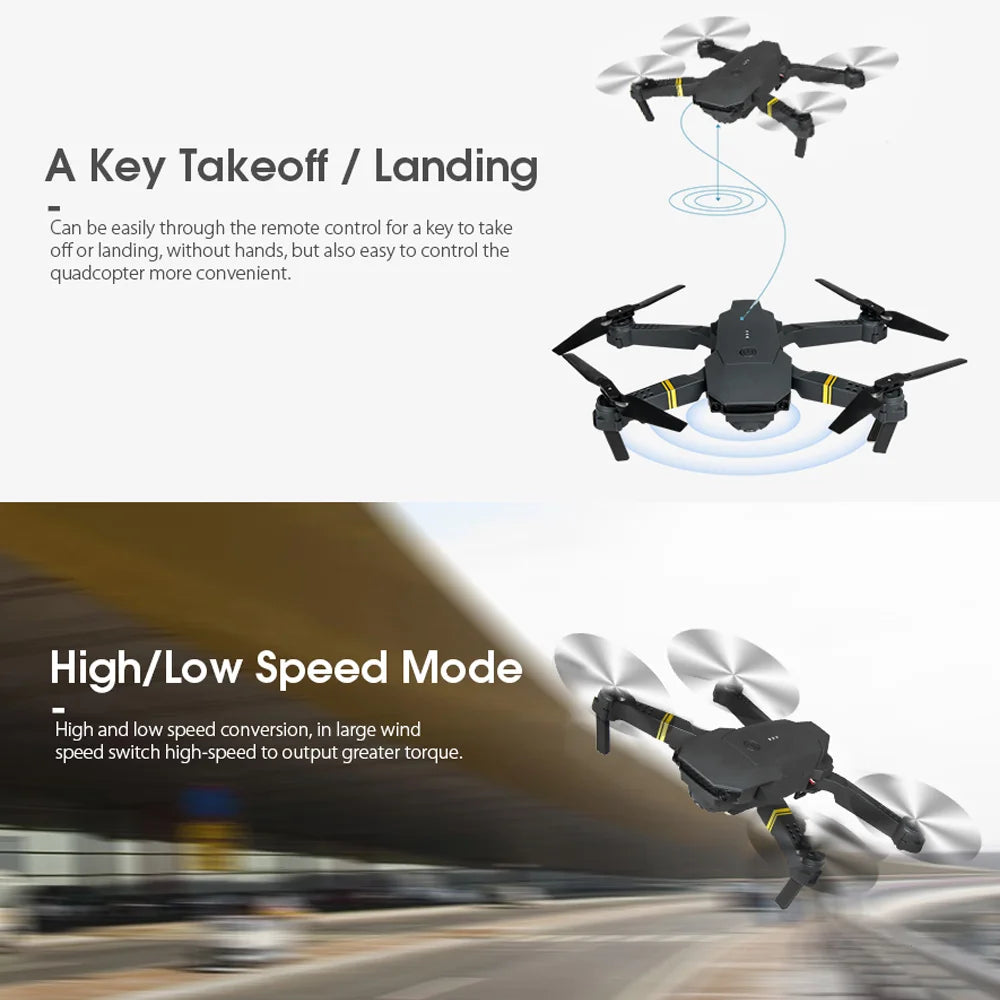 4K HD Dual Camera RC FPV WiFi Portable Wide Angle Quadcopter