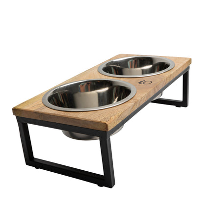 GF Pet Mango Wood & Metal Elevated Feeder