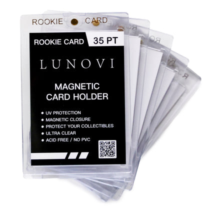 Magnetic One Touch Card Holder Rookie Card Engraved 35pt (5 Pack)