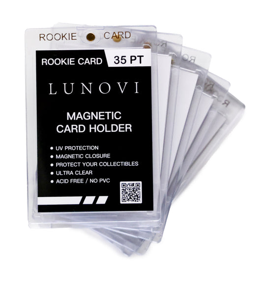 Magnetic One Touch Card Holder Rookie Card Engraved 35pt (5 Pack)