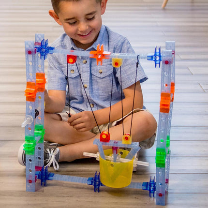 Brackitz Pulley Expansion Add-On Set – 21 Pieces | STEM Educational Building Toy