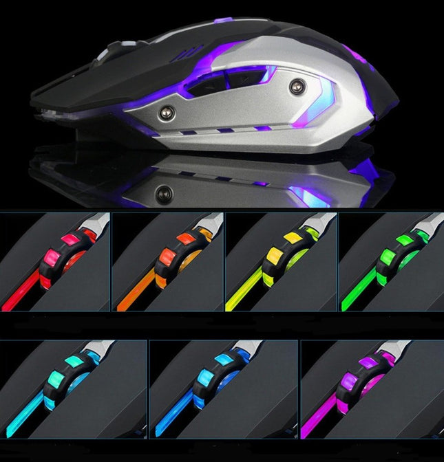 Rechargeable X7 Wireless Silent LED Gaming Mouse