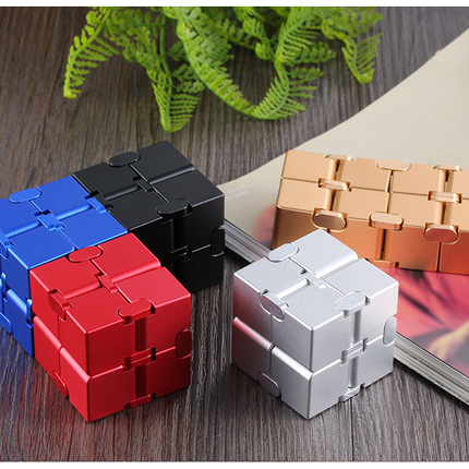 Infinity Cube – Metal Stress Relief Fidget Toy for Focus & Relaxation