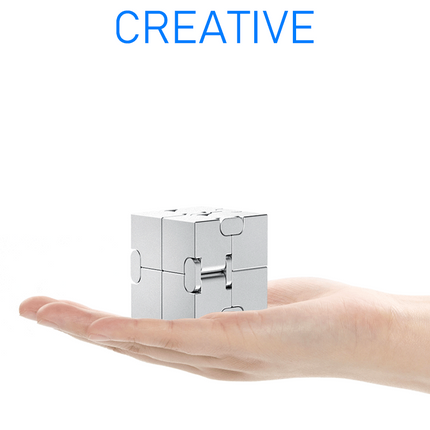Infinity Cube – Metal Stress Relief Fidget Toy for Focus & Relaxation