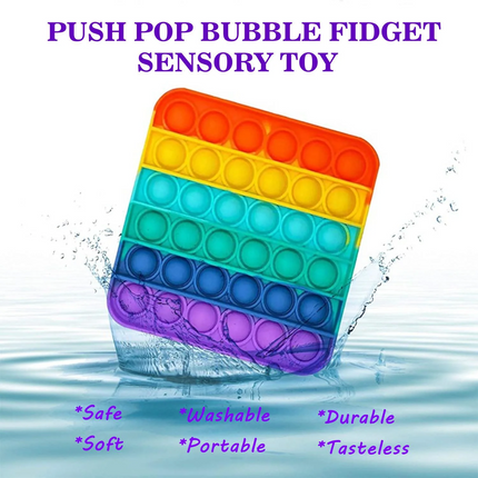Rainbow Push Pop Bubble Fidget Toy (2-Pack)