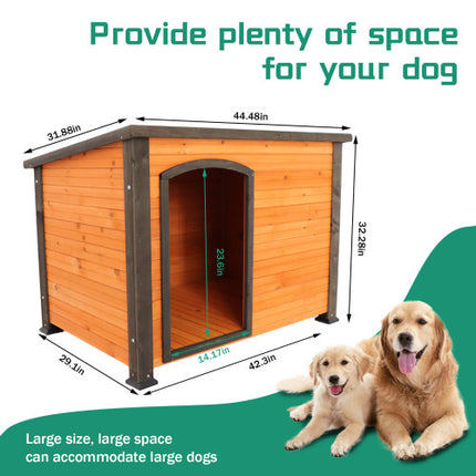 45" Weatherproof Wood Kennel
