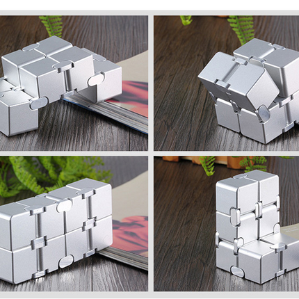 Infinity Cube – Metal Stress Relief Fidget Toy for Focus & Relaxation
