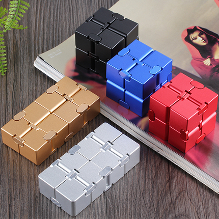 Infinity Cube – Metal Stress Relief Fidget Toy for Focus & Relaxation