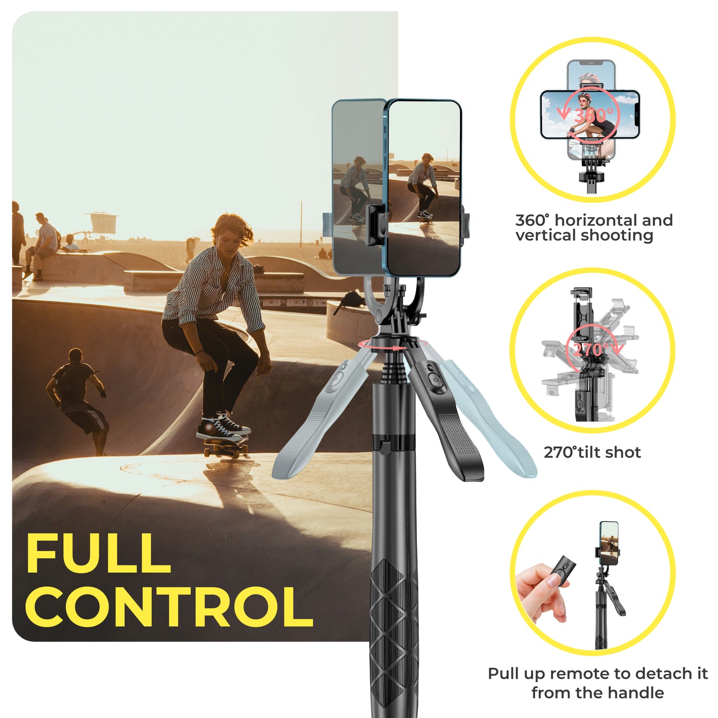 3-in-1 LED Tripod and Selfie Stick with Remote