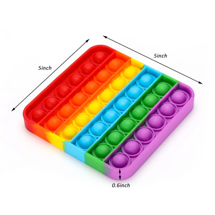 Rainbow Push Pop Bubble Fidget Toy (2-Pack)