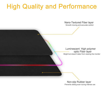 Ninja Dragons 1-Touch Light-Up RGB Gaming Mouse Pad