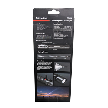 Camelion RT302 76W COB 4000LM Rechargeable Flashlight
